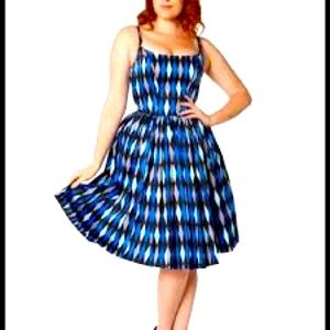 Pinup girl pinup couture harlequin Jenny dress ravenclaw in medium